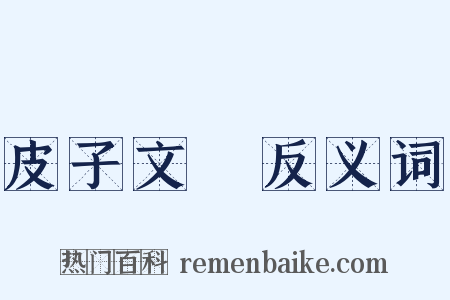 皮子文藪反义词是什么意思的图片